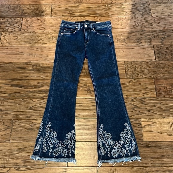 Rag & Bone Jean 10 Inch Crop Flare Size 25 - Picture 1 of 16